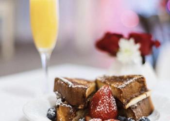 Sunday brunch at Claude's at the Southampton Inn includes bottomless mimosas.